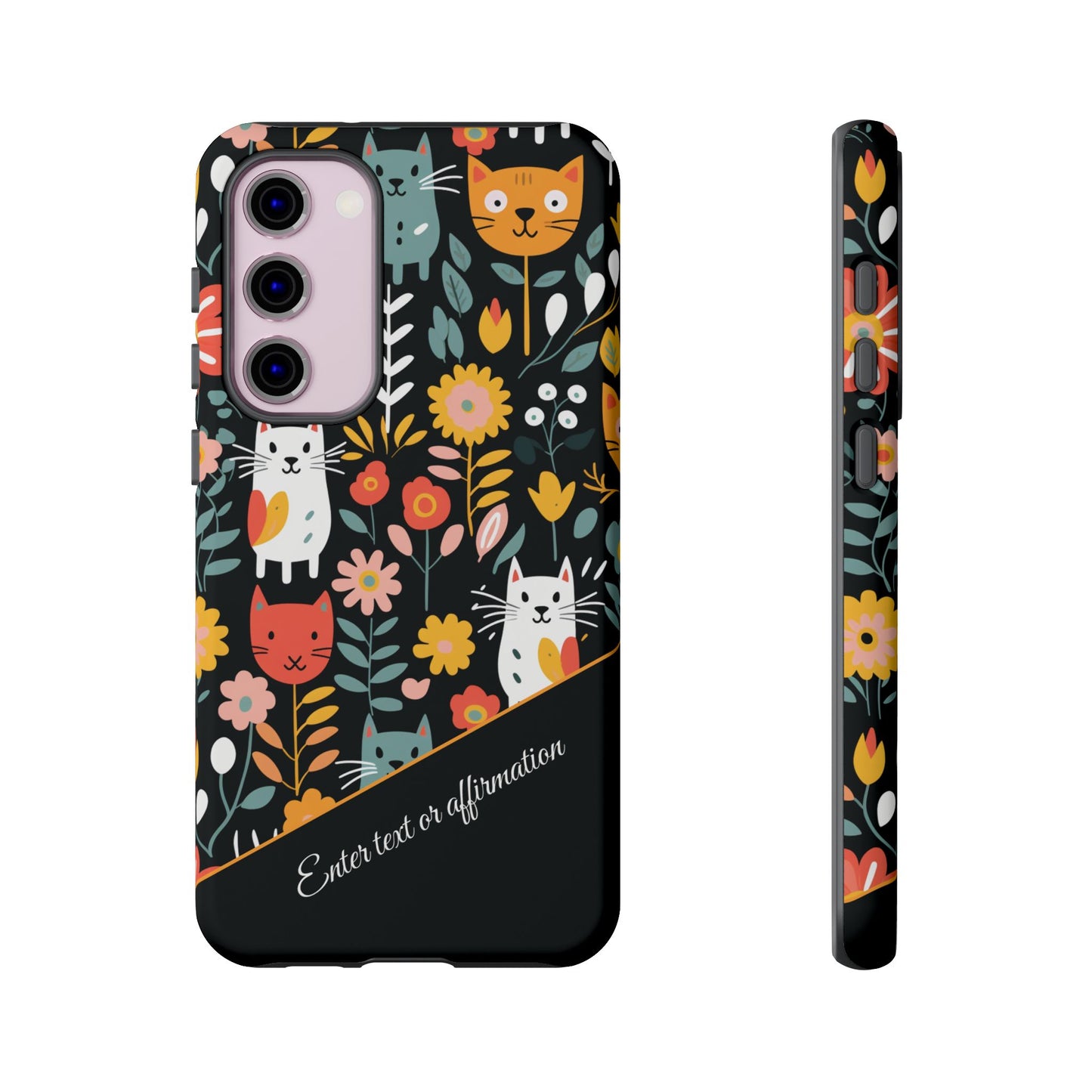 Personalized Whimsical Feline Garden Google and Samsung Tough Cases