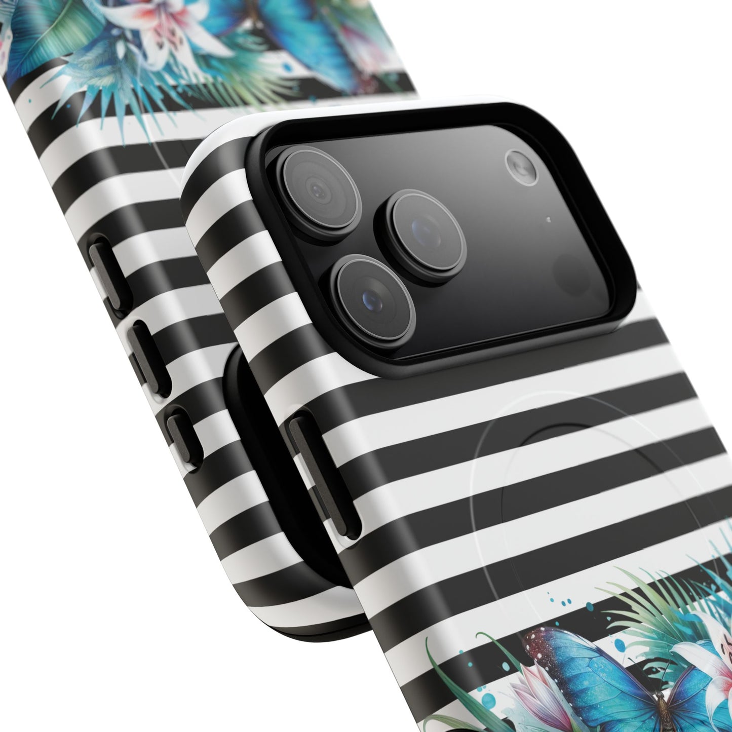 Wings of Wonder Tough iPhone Magnetic Case, Stylish Protection, Durable iPhone Cover, Butterfly Design Gift, Floral Case,Trendy Tech Accessory.