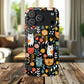 Whimsical Feline Garden iPhone and Samsung Tough Phone Cases,