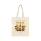 Inspirational Cotton Canvas Tote Bag - 'True Story, He's Not Here!'