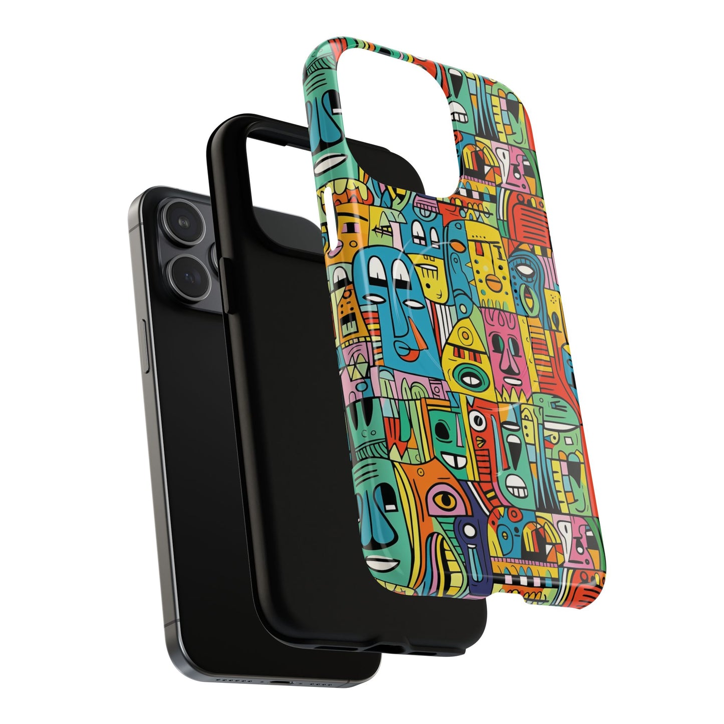 Vibrant Art Magnetic Phone Case, Colorful Protector, Unique iPhone Case, Gift for Artists, Trendy Tech Accessory