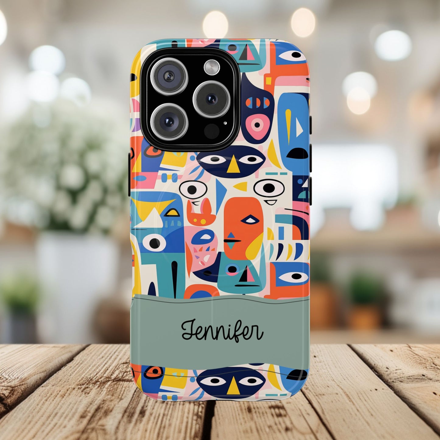 Personalized Vibrant Phone Case,  Magnetic iPhone Cover, Colorful Abstract Protection, Trendy Gift, Unique Tech Accessory, Art Phone Case