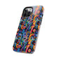 Psychedelic Visions Vibrant Art iPhone and Samsung Phone Case - Stylish Tough Case for Artists & Creatives.
