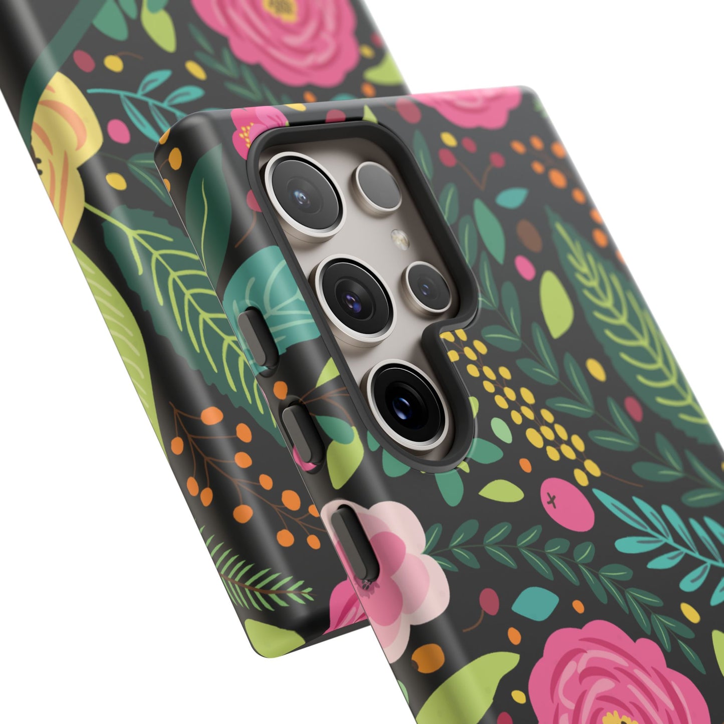 Personalized Floral Fantasy Samsung and Google Pixal Phone Case – Personalized Tough Cases with Colorful Garden Design