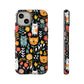Whimsical Feline Garden iPhone, Samsung or Google Pixel Tough Cases