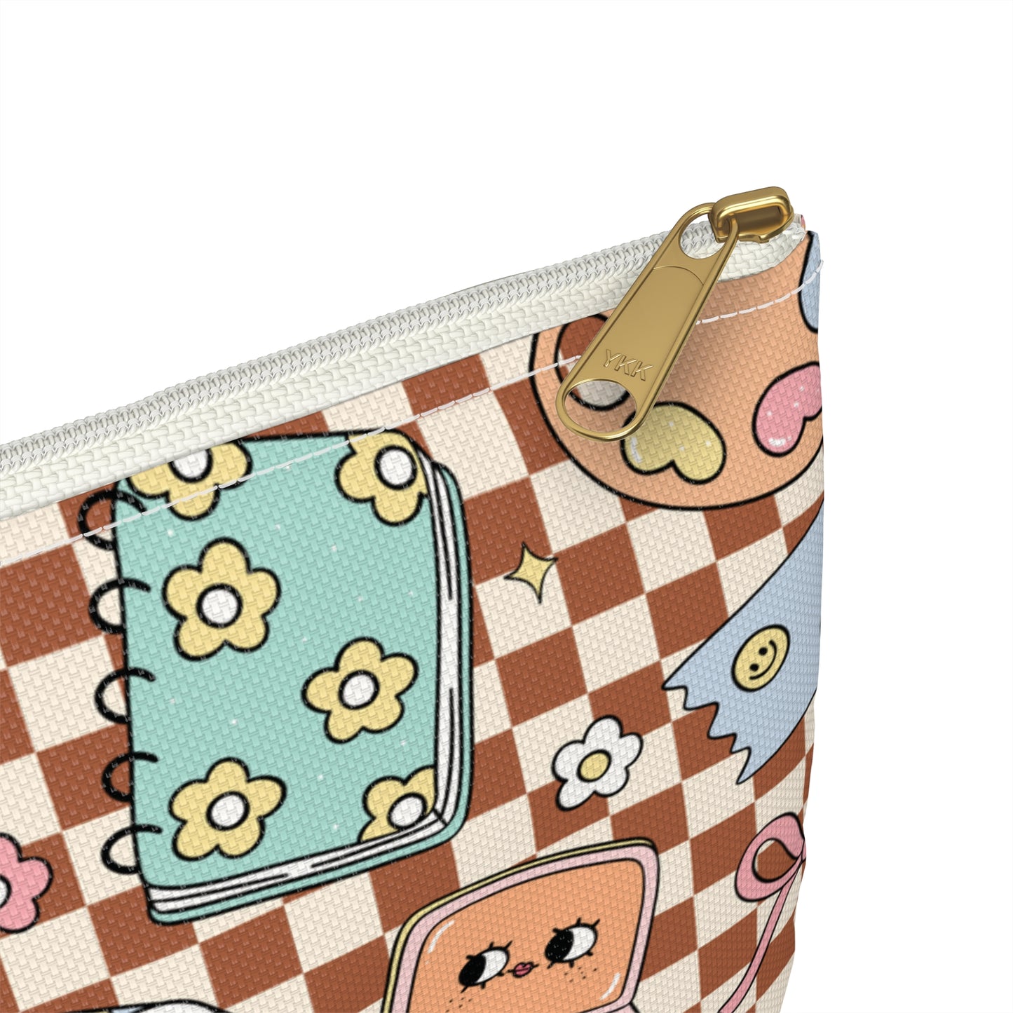 Personalized Brown Doodle Daydream Composition Book Inspired Accessory Pouch, Kids School Supplies, Classroom Organizer, Teacher Gift, Fun Stationery Case, Back to School