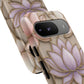 Personalized Lotus Floral Stained Glass Effect Tough Phone Case