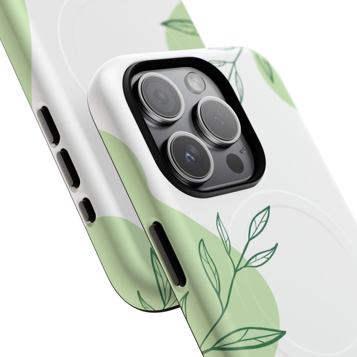 Stylish Tough iPhone Magnetic Cases with Leaf Design, iPhone Protection Cases, Greenery iPhone Covers, Eco-Friendly iPhone Accessories, Gift for Her.
