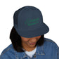 Green 'ELOHIM, GENESIS 1:1'  Embroidered 5 Panel Trucker Cap | Casual Style Hat, Adjustable, Unisex, Perfect Gift for Outdoors, Festivals, Daily Wear