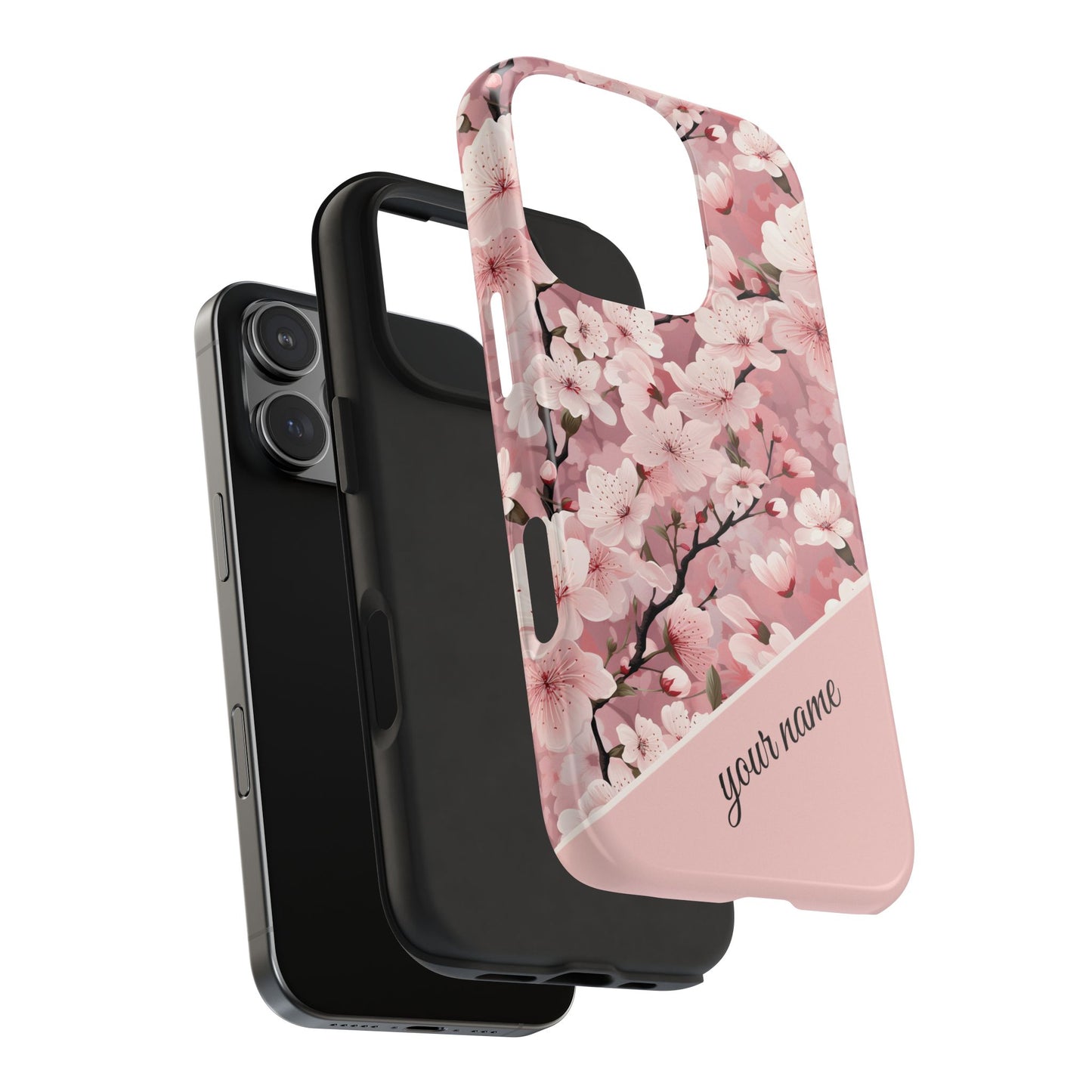 Personalized Cherry Blossom iPhone and Samsung Tough Phone Cases