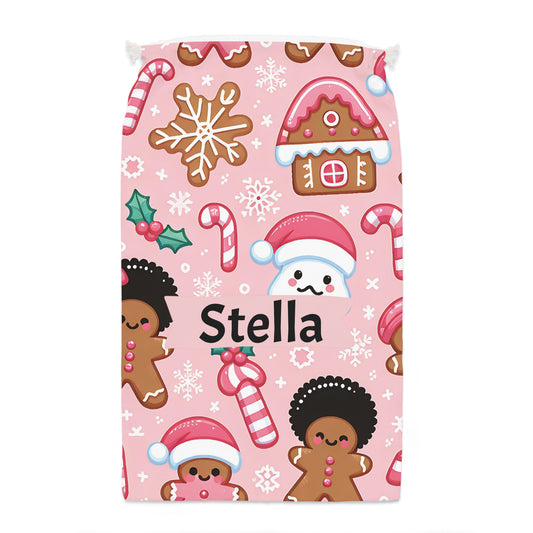 Personalized Christmas Gift Sack - Custom Holiday Santa Gift bag Sack with Name- Gift for Her and Gift for Him