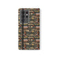 Book Stack Floral Flip iPhone and Samsung Phone Case — Vintage Library Wallet Cover.