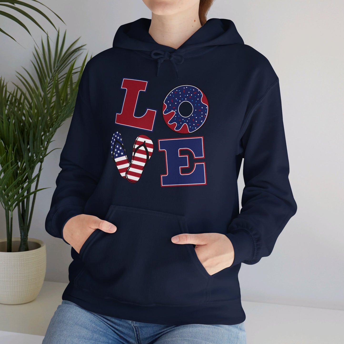 Patriotic LOVE Unisex Heavy Blend™ Hooded Sweatshirt