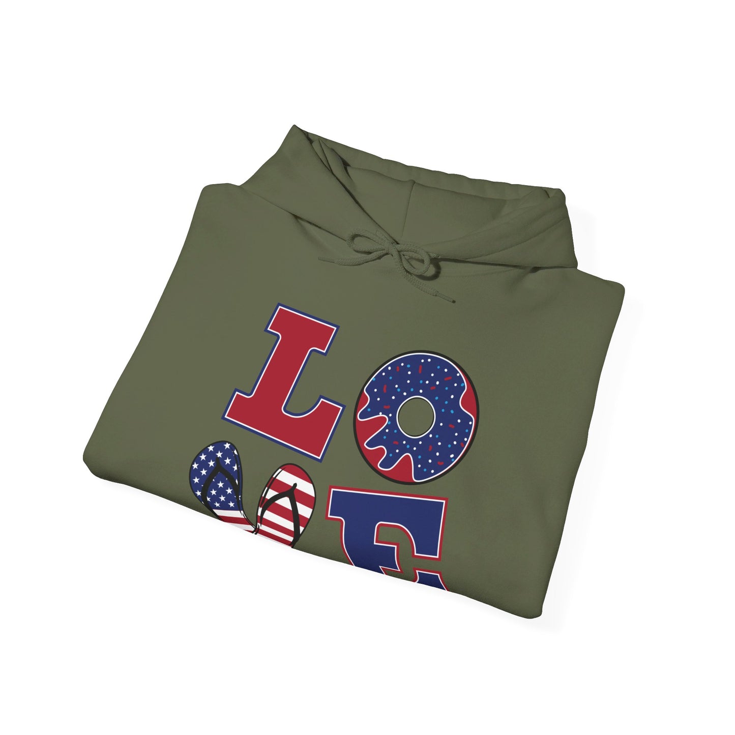 Patriotic LOVE Unisex Heavy Blend™ Hooded Sweatshirt