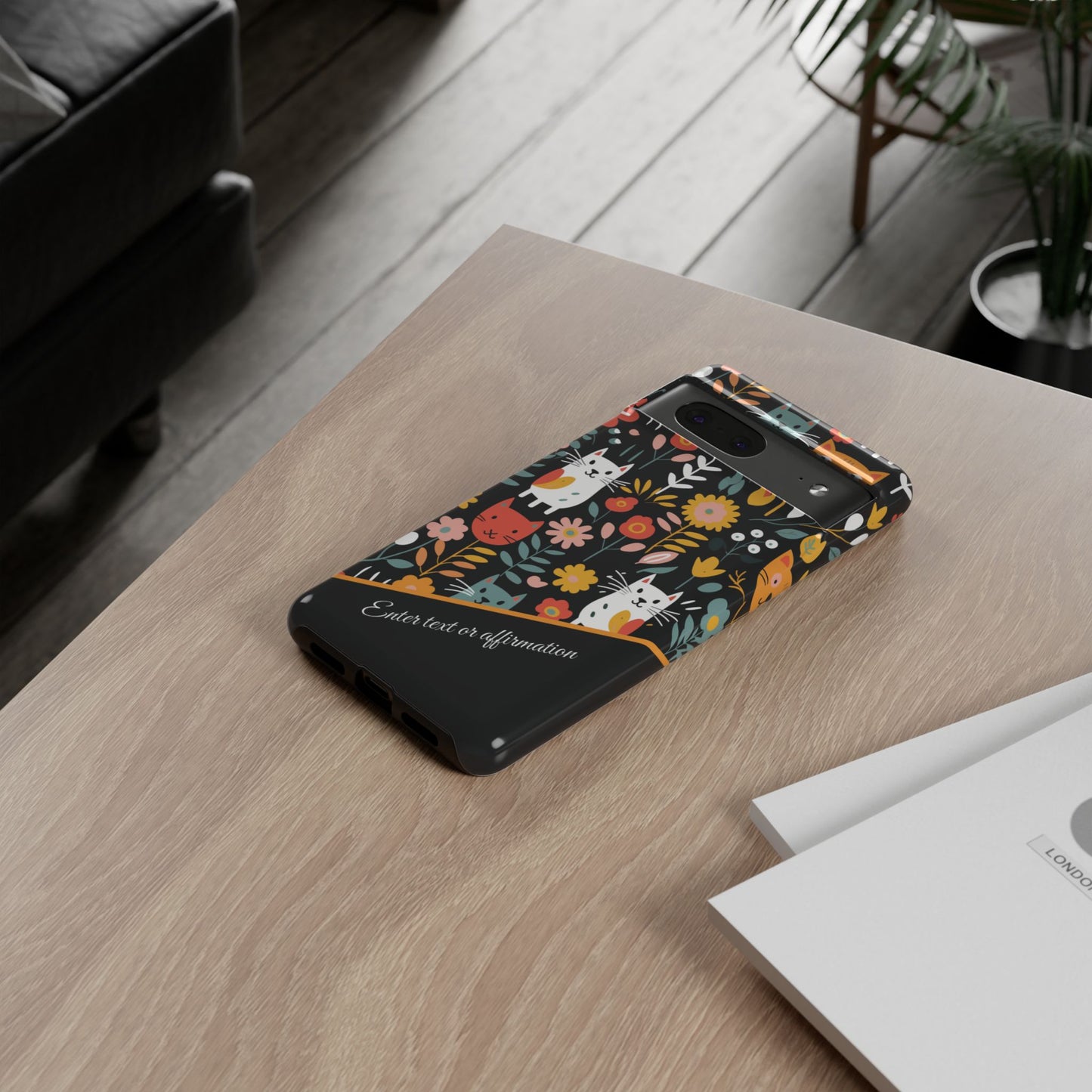 Personalized Whimsical Feline Garden Google and Samsung Tough Cases