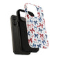 Patriotic Coquette Tough iPhone Magnetic Case, Stylish Gift for Her, Summer Celebrations, Cute Bow Design