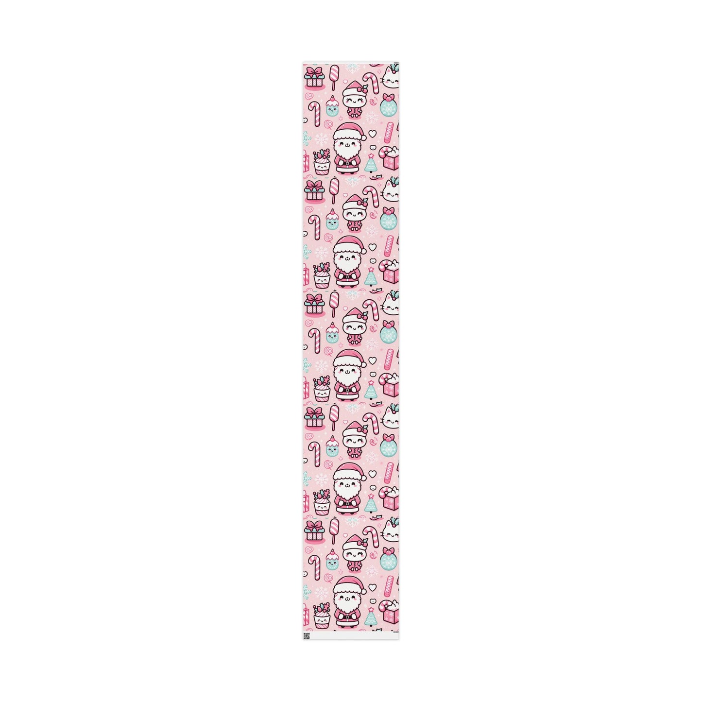 Wrapping Papers - Pink Santa Claus Holiday Collection - Matte or Glossy Finish - 90gsm Paper