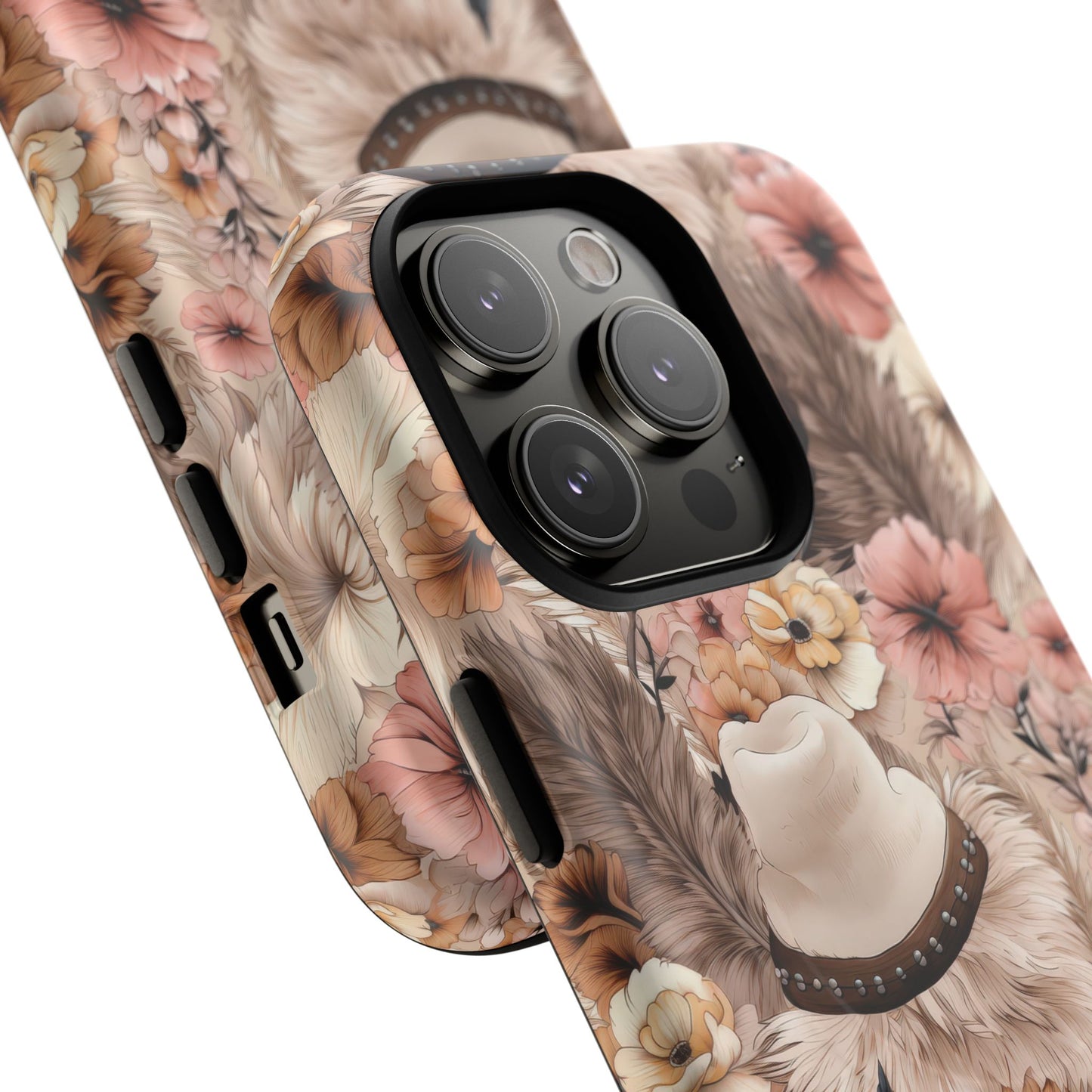 Western Boho Tough iPhone Magnetic Case - Bohemian Style, Durable Protection, Unique Gift, Trendy Accessory, iPhone Cover