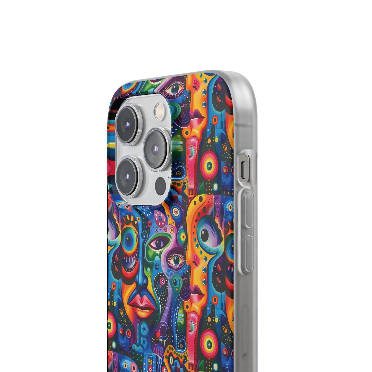 Psychedelic Visions Flexi iPhone and Samsung Case - Colorful Abstract Design.