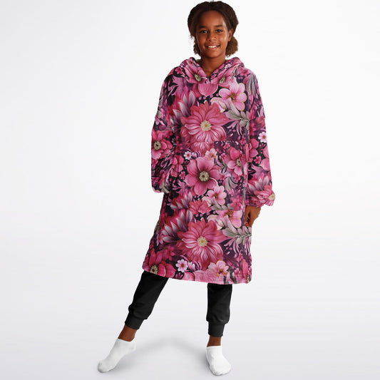 Peony Dreams Youth Snug Hoodie Economy - AOP