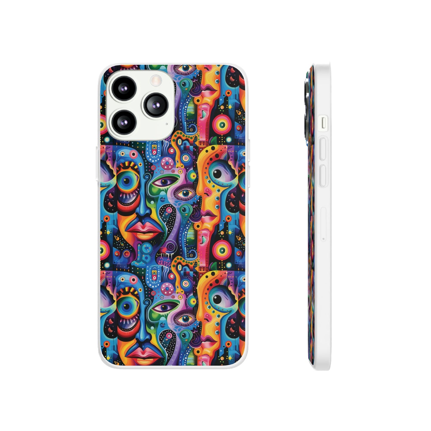 Psychedelic Visions Flexi iPhone and Samsung Case - Colorful Abstract Design.