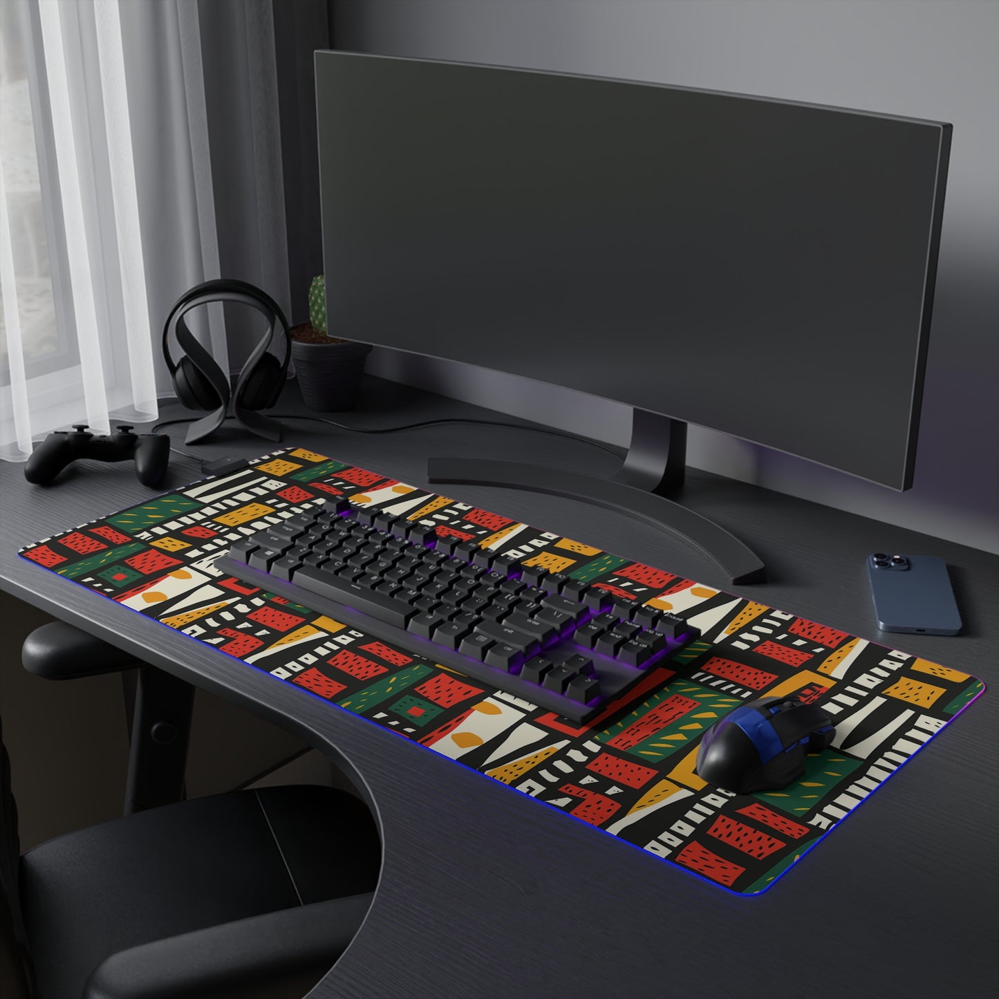 Tribal Harmony LED Gaming Mouse Pad