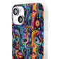 Psychedelic Visions Flexi iPhone and Samsung Case - Colorful Abstract Design.