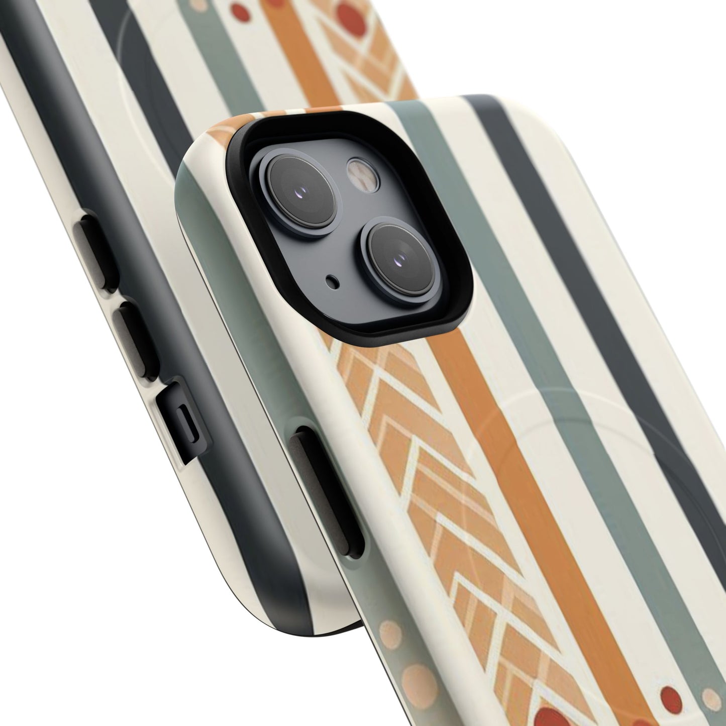 Terracotta Trails Tough Magnetic iPhone Cases for Everyday Use, Floral Patterned Stability Case, Gift for Her, Durable iPhone Accessory.