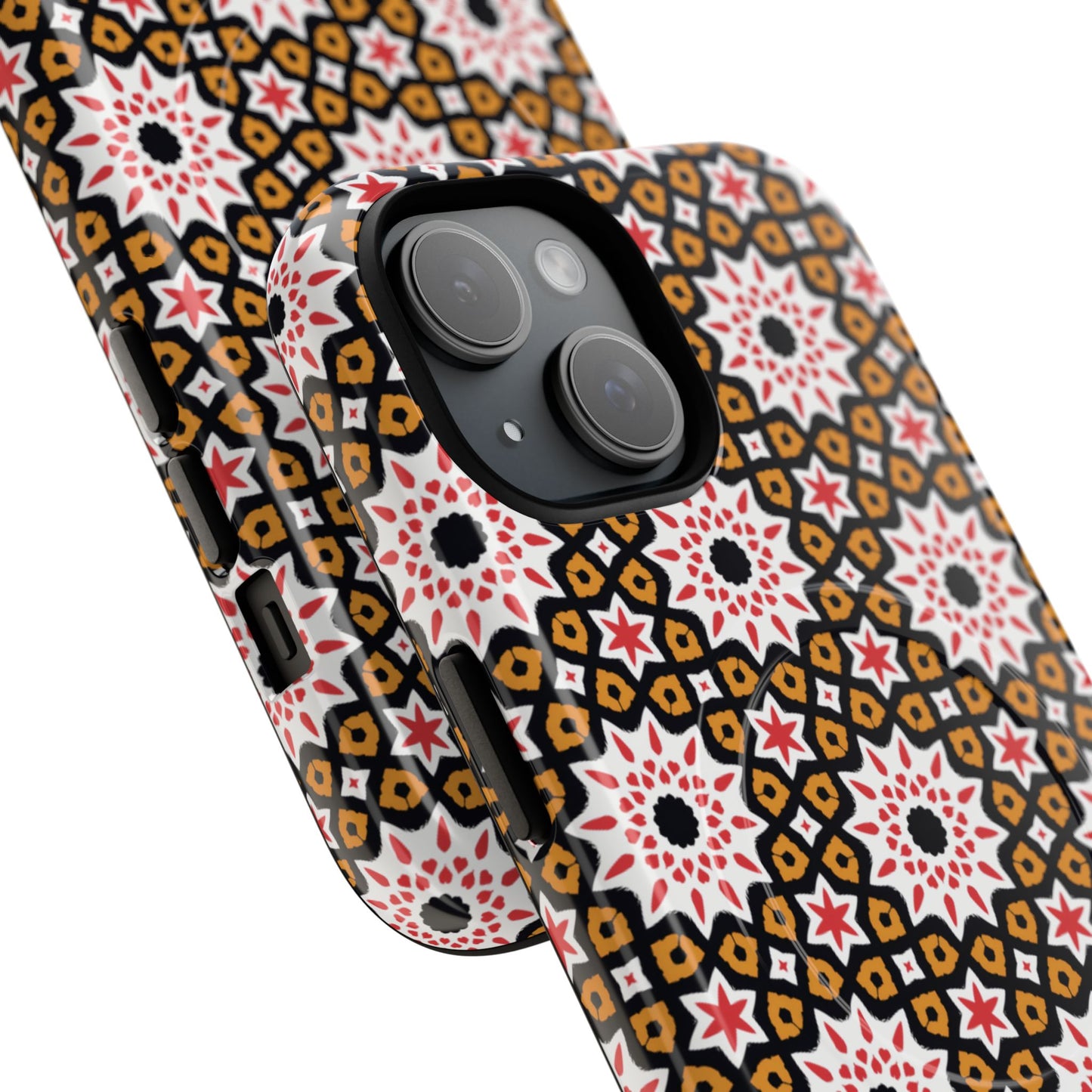 Bohemian Patterned Tough Magnetic Cases, Unique Phone Protection, Stylish Phone Cover, Gift for Trendsetters, Vibrant Designs