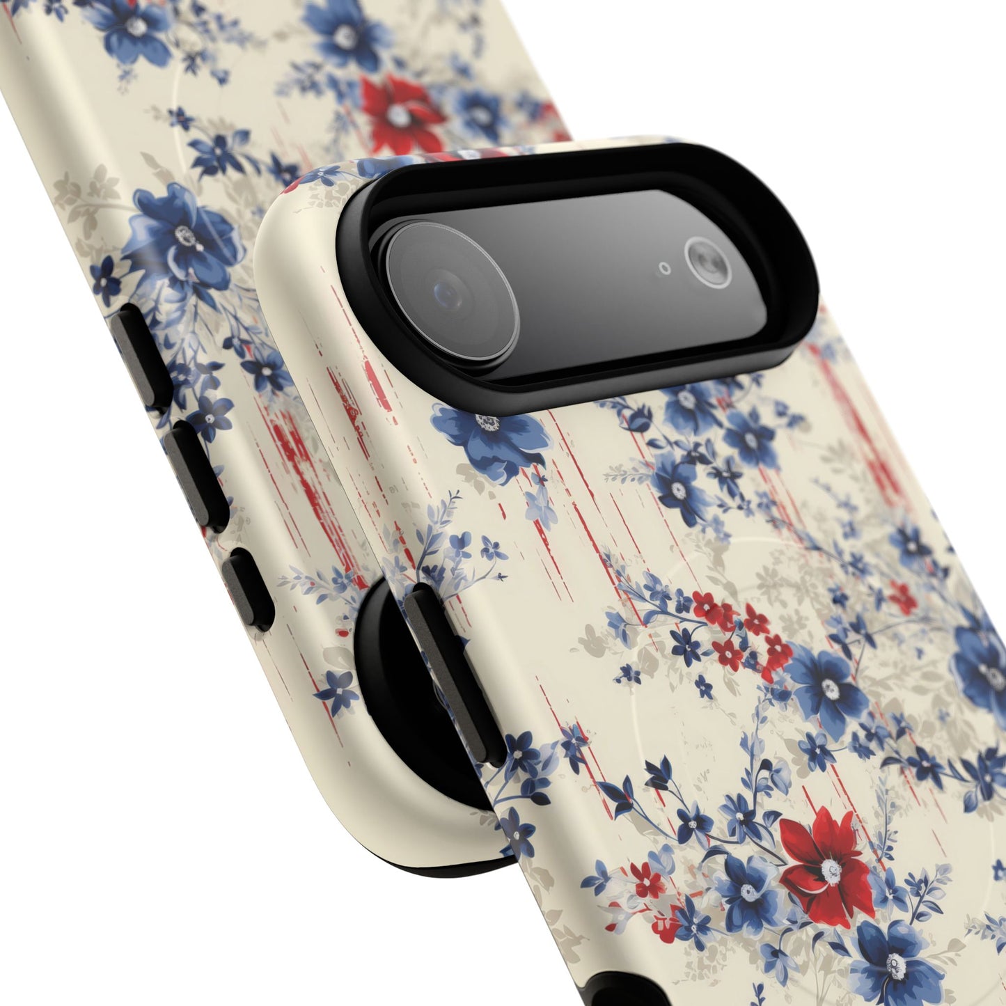 Americana Blossom Drift Tough Magnetic iPhone Case - Durable, Chic, Personalized for Floral Lovers, Gift for Her, Spring Style, iPhone Accessories
