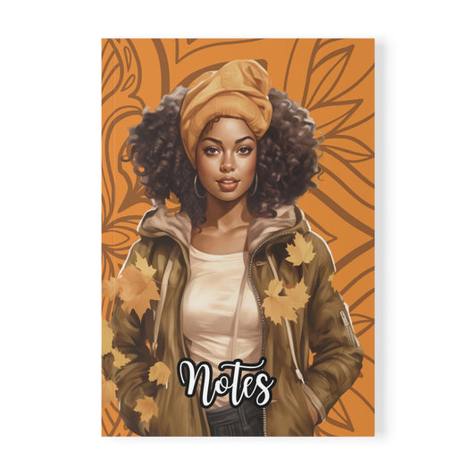 Autumn-Inspired Softcover Notebook, Fall Gift, Stylish Journal, Positive Affirmation Notebook, Laptop Organizer, Back to School