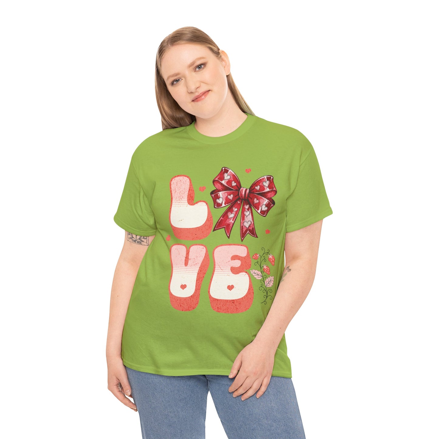 LOVE Charm Coquette Unisex Heavy Gildan Cotton Tee.