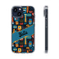 Phone Case — Colorful Abstract Faces Clear Impact-Resistant Case