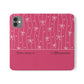 Personalized Pink Bow Coquette Flip iPhone and Samsumg Case — Custom Name or Affirmation Wallet Cover