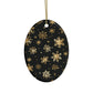 Black and Gold Snowflake Elegance Ceramic Ornaments (1pcs, 5pcs, 10pcs, 20pcs)