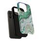 Marbled Tough iPhone Case, Magnetic Protector, Stylish Tech Accessory, Durable iPhone Cover, Unique Gift Idea