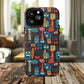 Urban Totem Vibe Tough iPhone Magnetic Case, Colorful Bohemian Art, Unique Gift for Him/Her, Holiday Accessory, iPhone Protection, MagSafe iPhone Case.