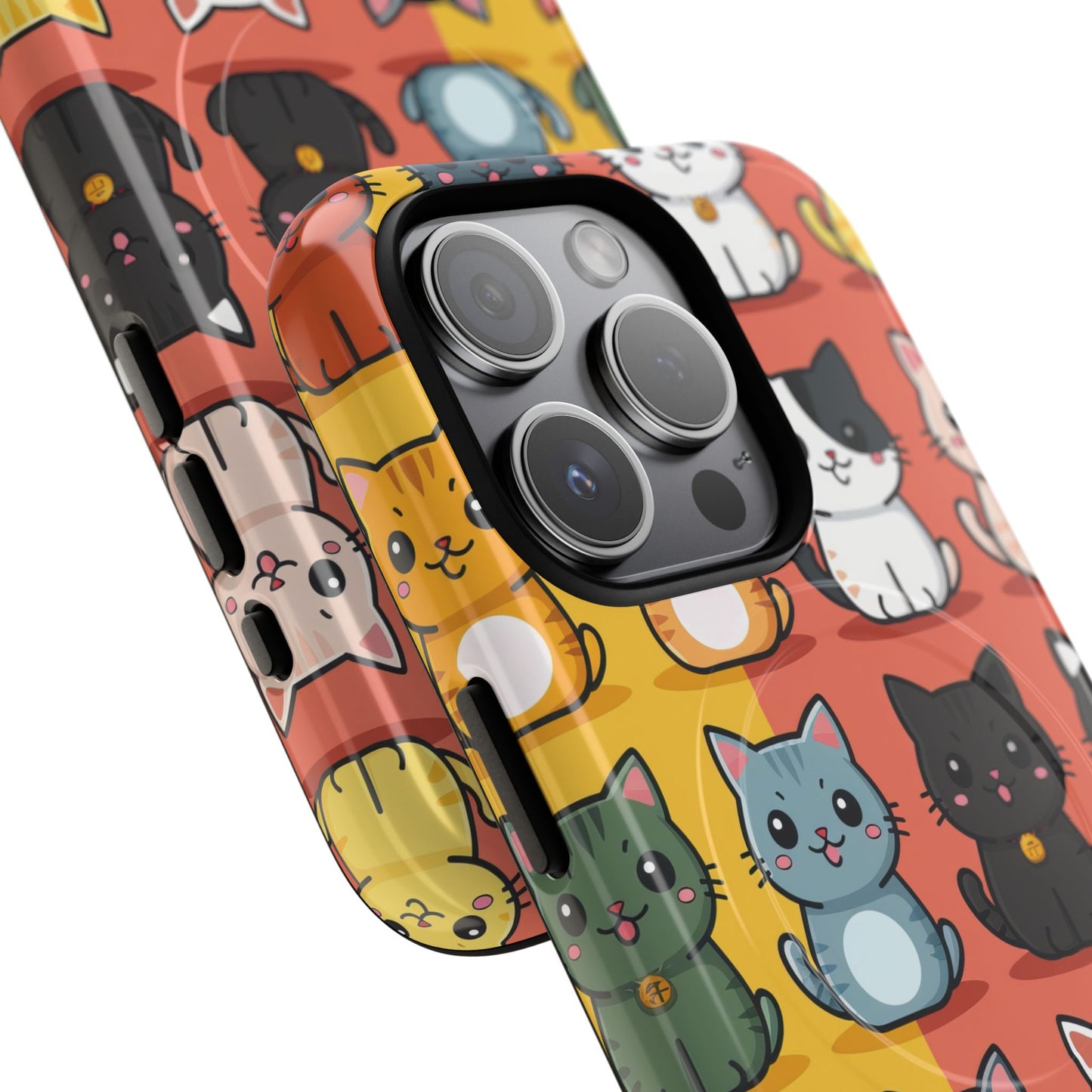 Cute Cat Magnetic Phone Cases for Pet Lovers, Durable Cases, Animal Design, Fun Gift, Unique Accessories