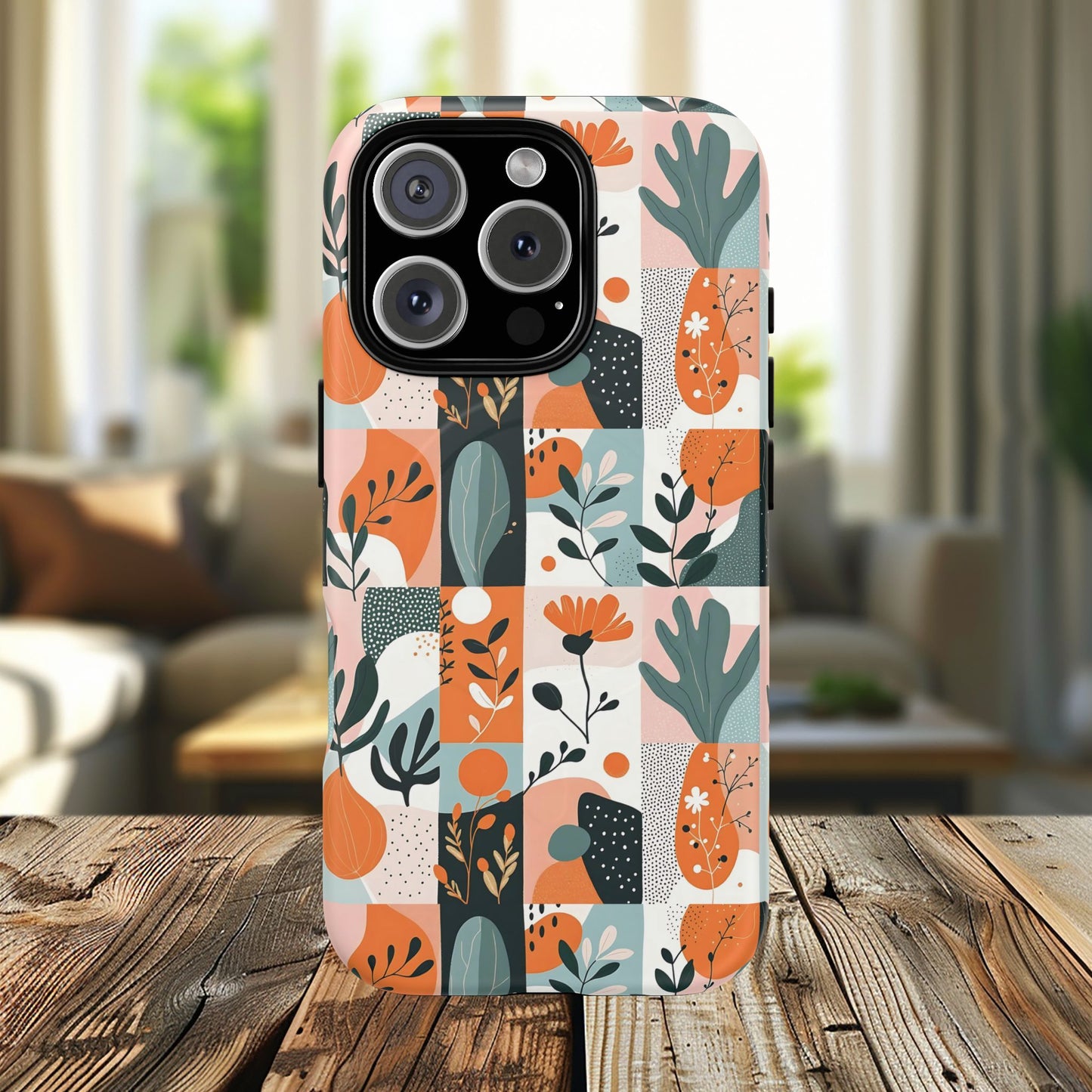 Botanical Bliss Tough Magnetic Phone Case, Durable Phone Cover, Gift for Her, Stylish Tech Accessory, Fall Vibes, Trendy Mobile Case