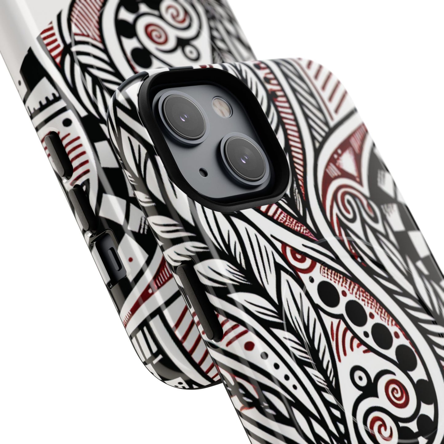 InkWhirl Fusion Stylish Tough Magnetic iPhone Case,  Unique Design, Gift for Him/Her, Trendy Accessory, Artist Collaboration, Durable Protection,Magsafe iPhone case