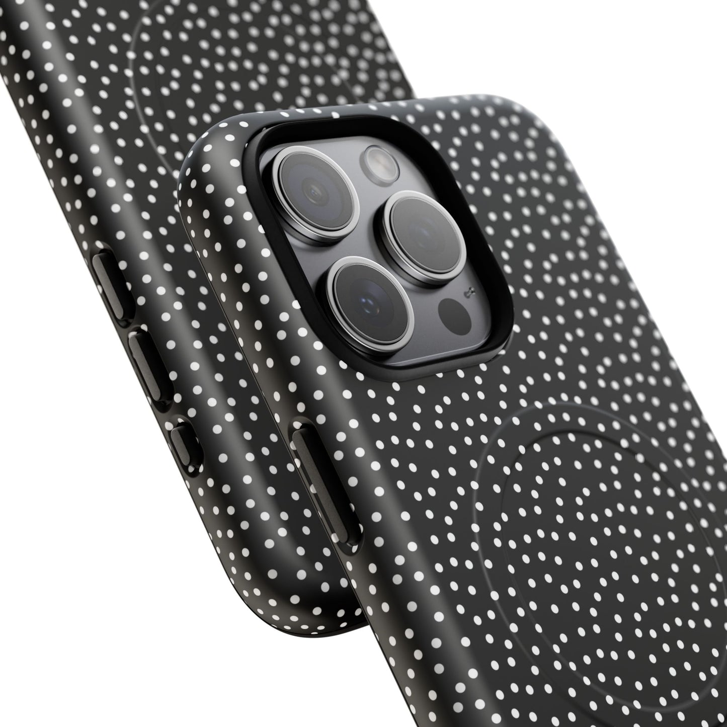 Small Polka Dot Tough iPhone Magnetic Case, Durable iPhone Accessories, Gifts for Tech Lovers, Modern Design.