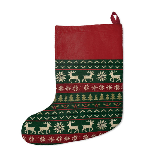 Personalized Name Classic Nordic Reindeer Christmas Stocking