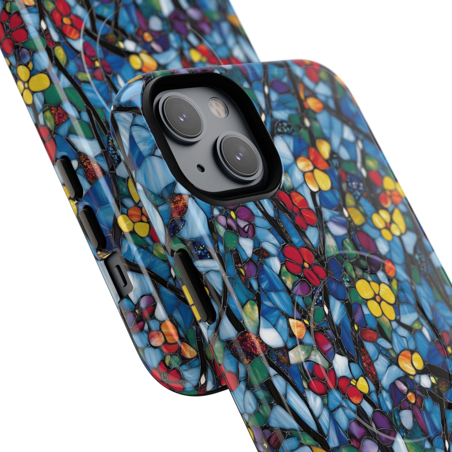Colorful Floral Phone Case, Tough Magnetic Phone Cover, Durable Tech Accessory, Unique Gift for Her, Vibrant Smartphone Case