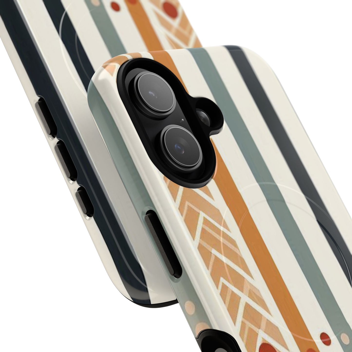 Terracotta Trails Tough Magnetic iPhone Cases for Everyday Use, Floral Patterned Stability Case, Gift for Her, Durable iPhone Accessory.