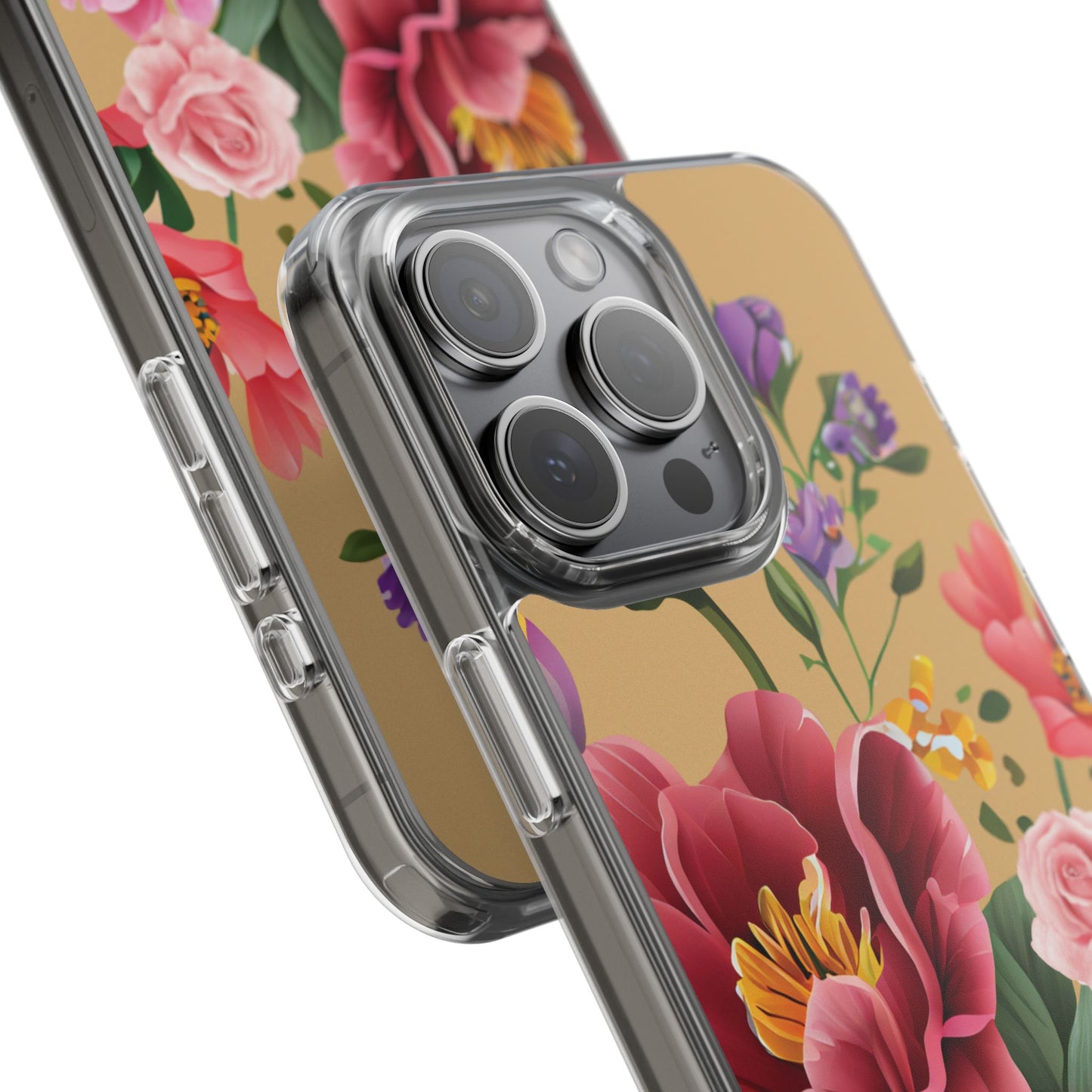 Clear Floral Bible Verse Phone Case — "Let Your Light Shine" (Matthew 5:16) for iPhone and Samsung Cases.