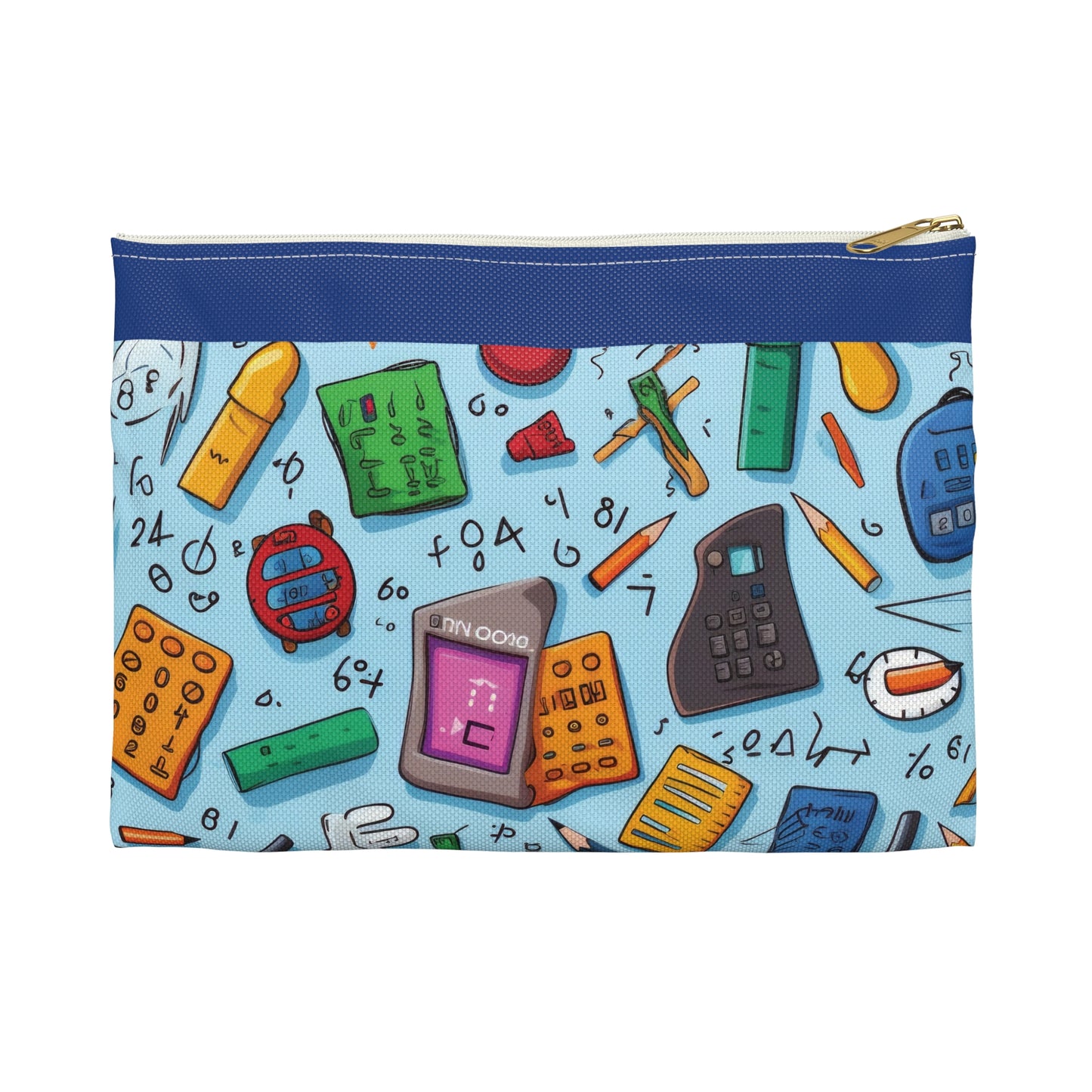 Blue Academic Adventures Accessory Pouch