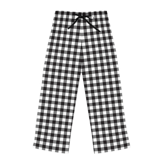 Black Plaid Perfection Women's Pajama Pants (AOP).