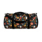 Whimsical Feline Garden Duffel Bag