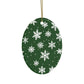 Green Snowflake Elegance Ceramic Ornaments (1pcs, 5pcs, 10pcs, 20pcs)