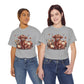 Autumn Highland Cow Charm Unisex Heavy Cotton Tee